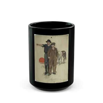Boys, My Sister From the East, American Magazine illustration, April 1918 - Black Coffee Mug 15oz - Go Mug Yourself