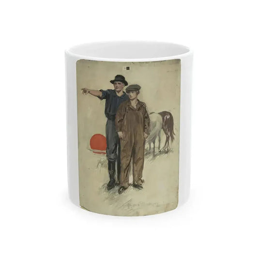 Boys, My Sister From the East, American Magazine illustration, April 1918 - White Coffee Mug 11oz - Go Mug Yourself