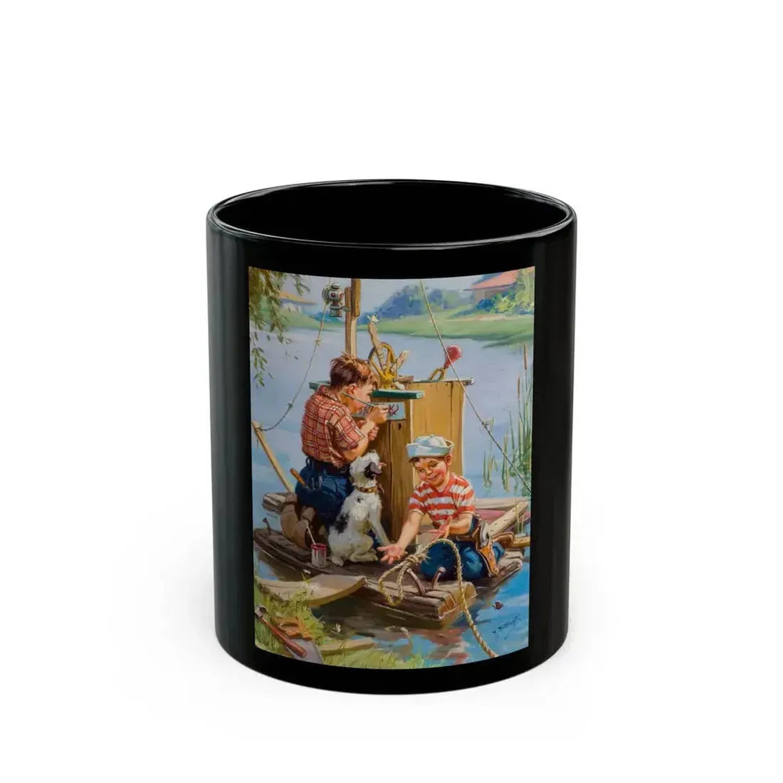 Boys on a Boat - Black Coffee Mug 11oz - Go Mug Yourself