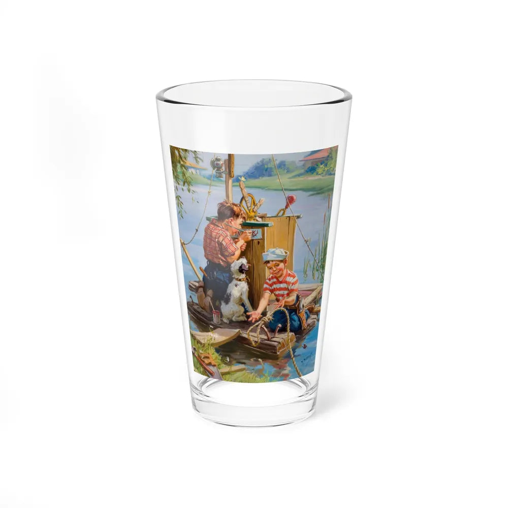 Boys on a Boat (Magazine Illustration) Pint Glass 16oz-16oz-Go Mug Yourself