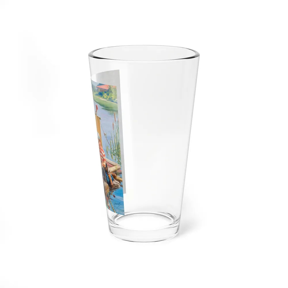 Boys on a Boat (Magazine Illustration) Pint Glass 16oz-Go Mug Yourself