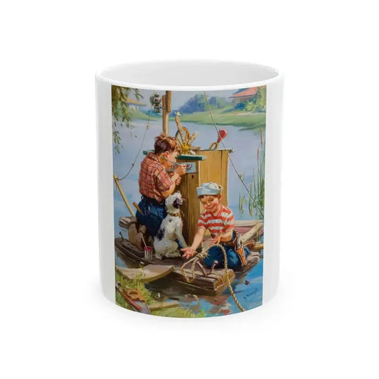 Boys on a Boat - White Coffee Mug 11oz - Go Mug Yourself