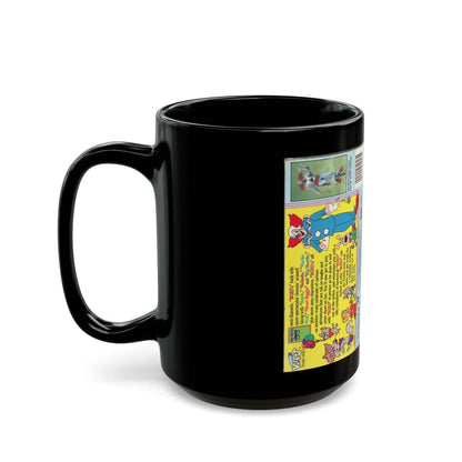 BOZO THE CLOWN ANIMATED CARTOONS WOWIE KAZOWIE CLOWN TALES (VHS COVER) - Black Coffee Mug-Go Mug Yourself