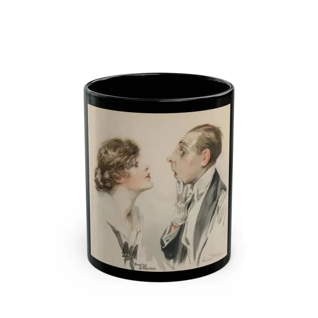 Bracing a Slacker, 1917 - Black Coffee Mug 11oz - Go Mug Yourself