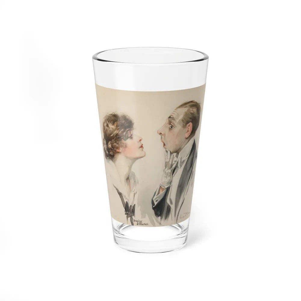 Bracing a Slacker, 1917 (Magazine Illustration) Pint Glass 16oz-16oz-Go Mug Yourself