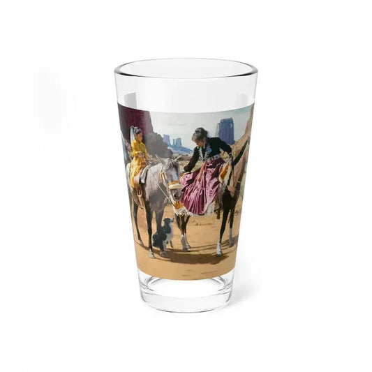 Brad Schmidt, Tagalong (Native Americans in Art) Pint Glass 16oz 16oz - Go Mug Yourself