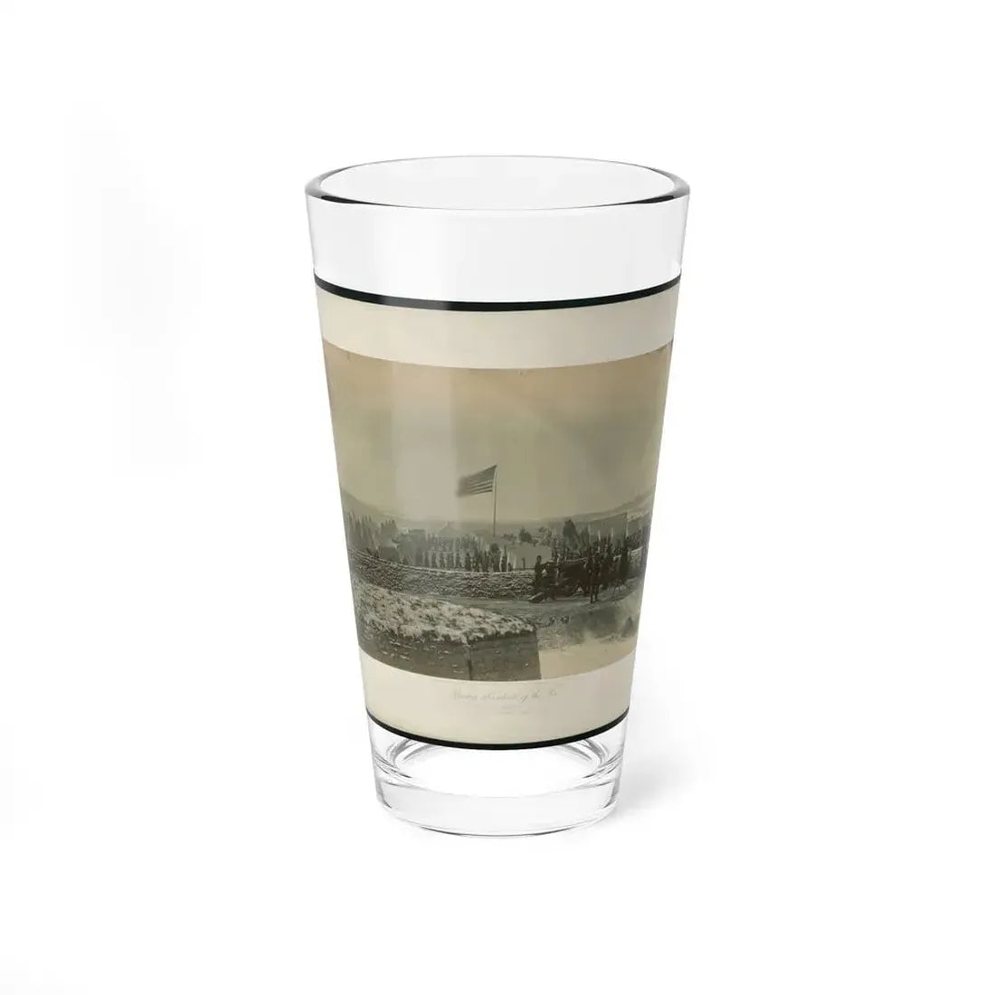 Brady's Incidents Of The War. (Fort Richardson Va.) Camp 1st. Conn Artilery Sic, Col. R.O. Tyler 001 (U.S. Civil War) Pint Glass 16oz 16oz - Go Mug Yourself