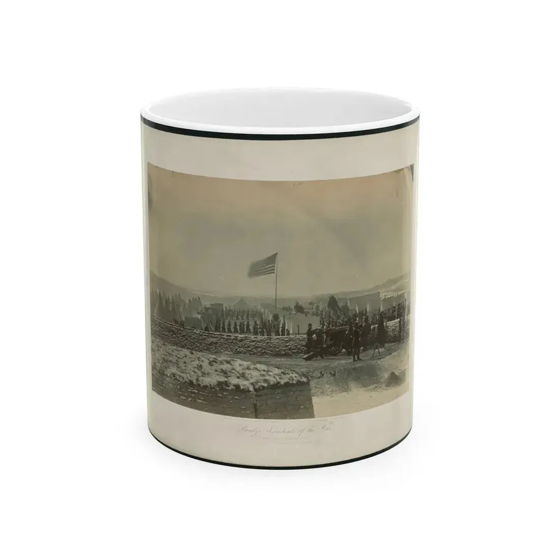 Brady's Incidents Of The War. (Fort Richardson Va.) Camp 1st. Conn Artilery Sic, Col. R.O. Tyler 001 (U.S. Civil War) White Coffee Mug 11oz - Go Mug Yourself