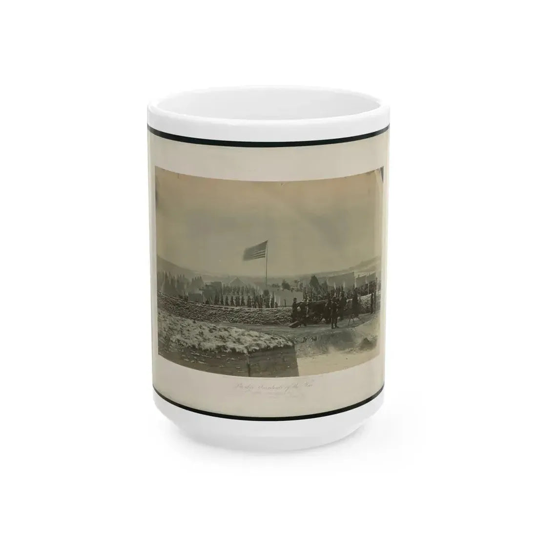 Brady's Incidents Of The War. (Fort Richardson Va.) Camp 1st. Conn Artilery Sic, Col. R.O. Tyler 001 (U.S. Civil War) White Coffee Mug 15oz - Go Mug Yourself