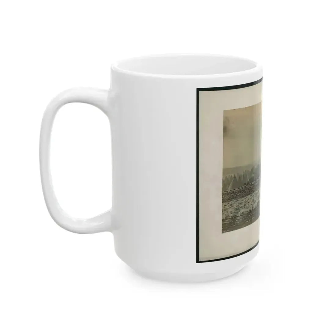 Brady's Incidents Of The War. (Fort Richardson Va.) Camp 1st. Conn Artilery Sic, Col. R.O. Tyler 001 (U.S. Civil War) White Coffee Mug - Go Mug Yourself