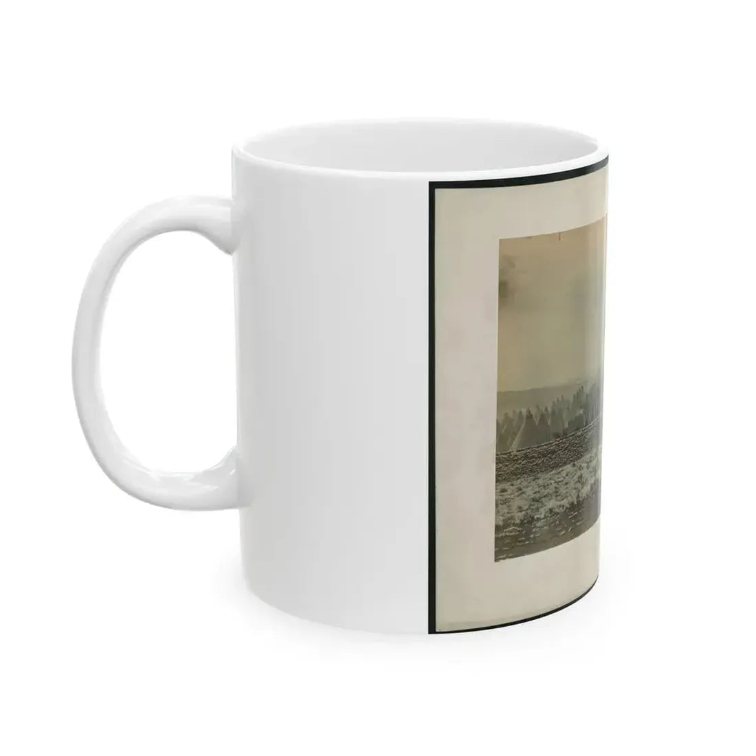 Brady's Incidents Of The War. (Fort Richardson Va.) Camp 1st. Conn Artilery Sic, Col. R.O. Tyler 001 (U.S. Civil War) White Coffee Mug - Go Mug Yourself