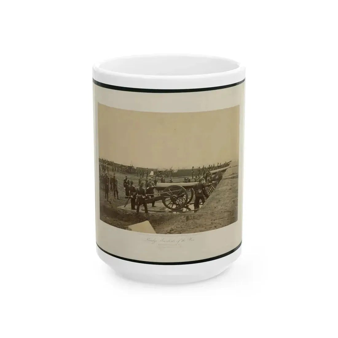 Brady's Incidents Of The War. (Fort Richardson Va.) Camp 1st. Conn Artilery Sic, Col. R.O. Tyler (U.S. Civil War) White Coffee Mug 15oz - Go Mug Yourself