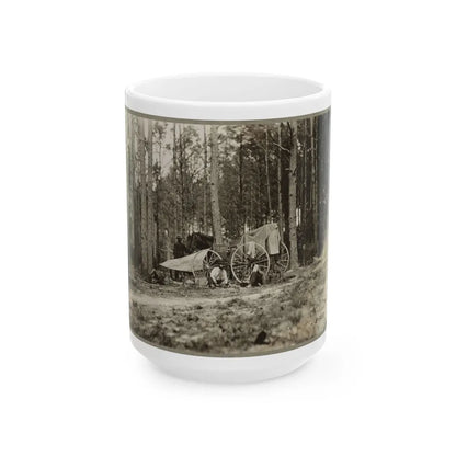 Brady's Photo Outfit In Front Of Petersburg, Va. 1864( ) (U.S. Civil War) White Coffee Mug-15oz-Go Mug Yourself