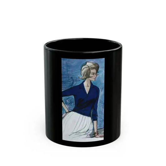 Braemar Knitwear advertisement, 1962 - Black Coffee Mug 11oz - Go Mug Yourself