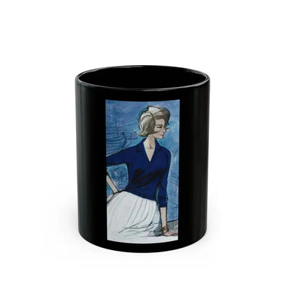 Braemar Knitwear advertisement, 1962 - Black Coffee Mug 11oz - Go Mug Yourself