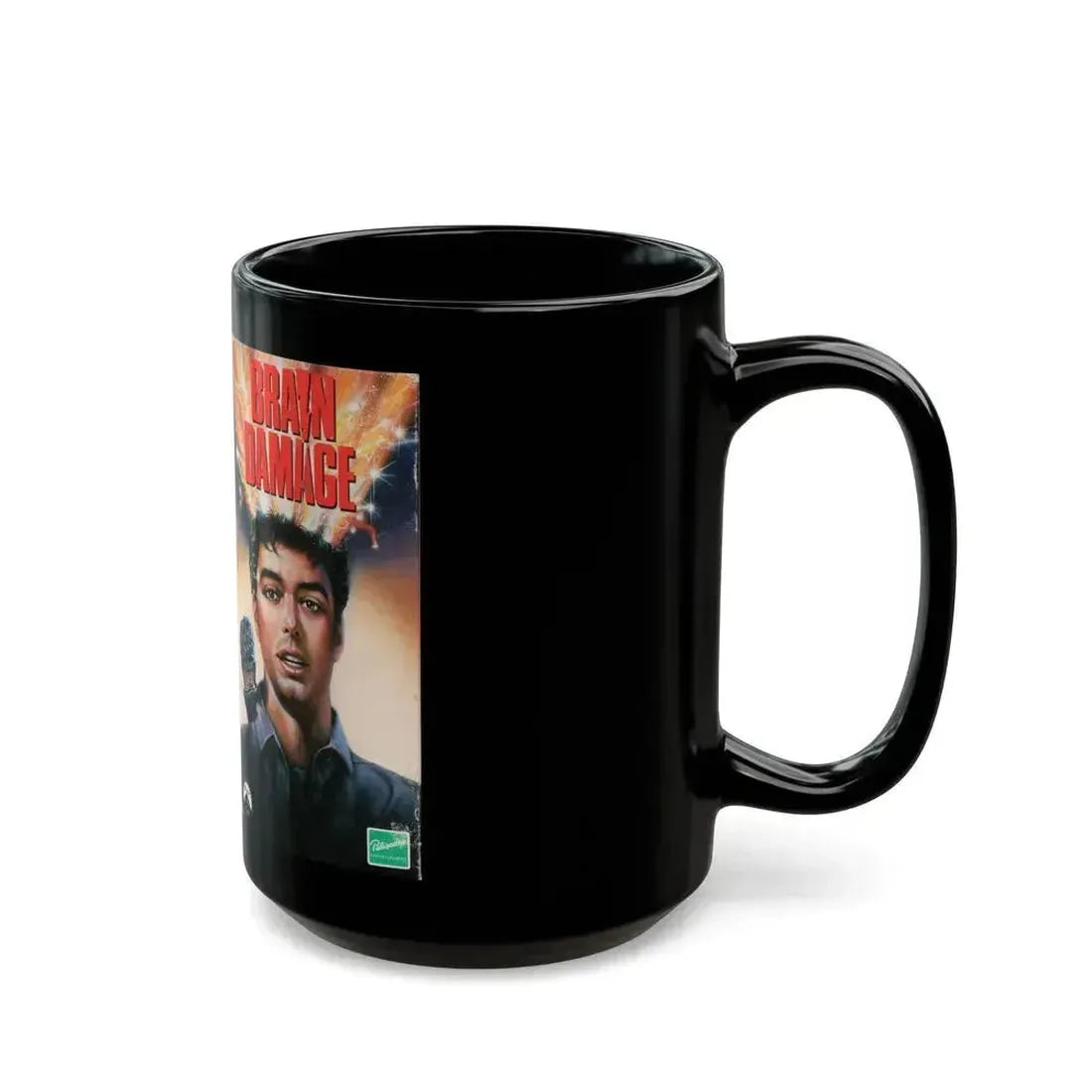 BRAIN DAMAGE (VHS COVER) - Black Coffee Mug - Go Mug Yourself