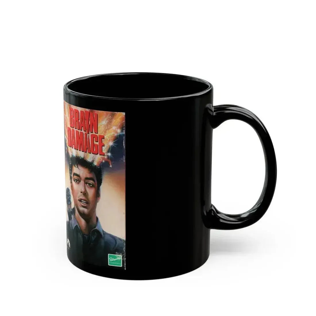 BRAIN DAMAGE (VHS COVER) - Black Coffee Mug - Go Mug Yourself