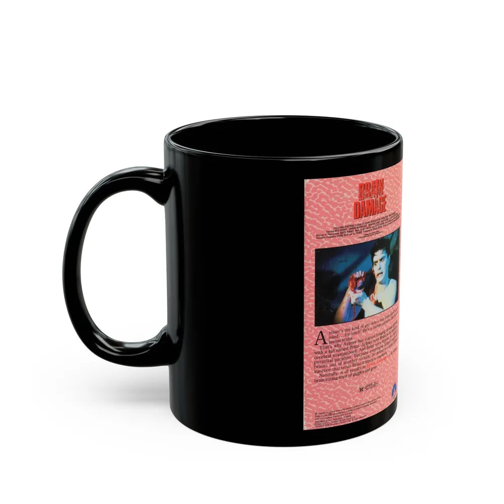 BRAIN DAMAGE (VHS COVER) - Black Coffee Mug-Go Mug Yourself