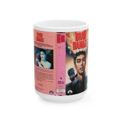 BRAIN DAMAGE (VHS COVER) - White Coffee Mug-15oz-Go Mug Yourself