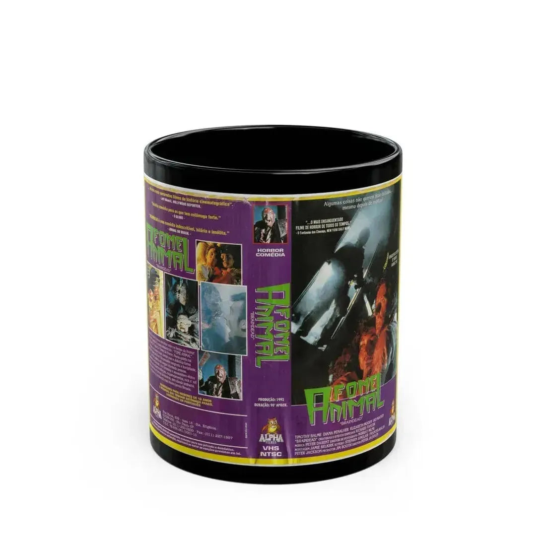 BRAIN DEAD FOME ANIMAL (VHS COVER) - Black Coffee Mug 11oz - Go Mug Yourself