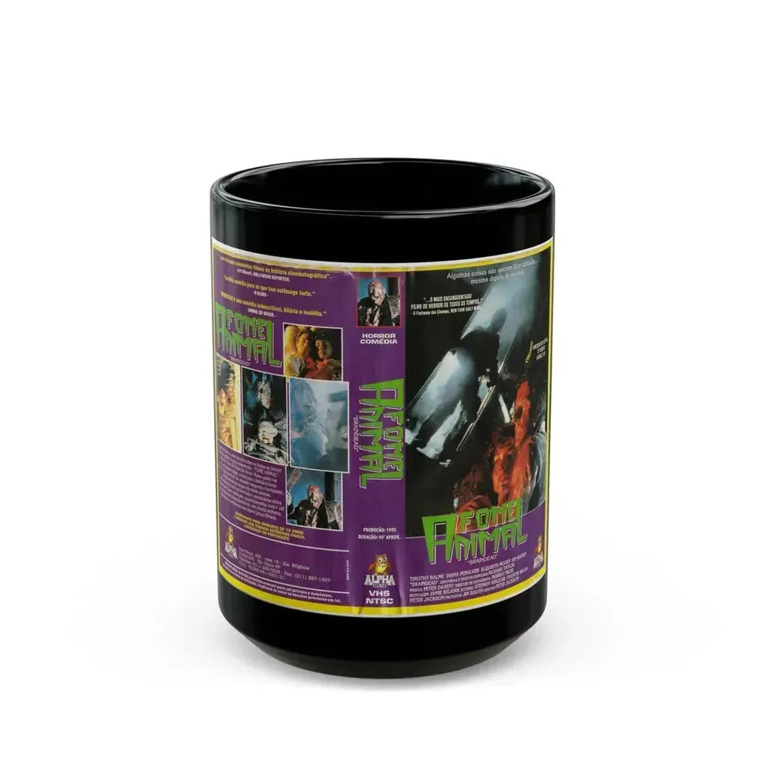 BRAIN DEAD FOME ANIMAL (VHS COVER) - Black Coffee Mug 15oz - Go Mug Yourself