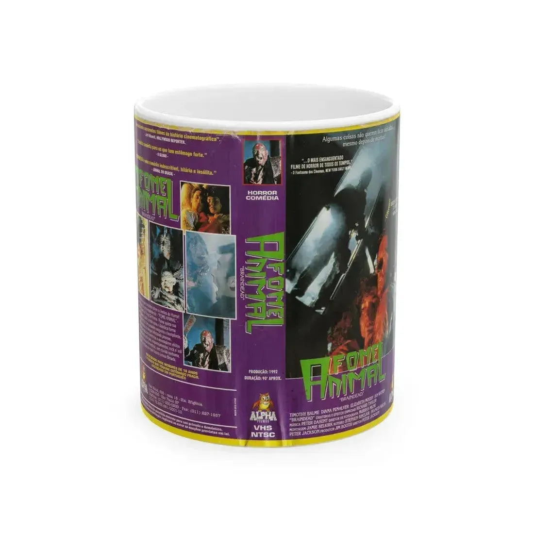 BRAIN DEAD FOME ANIMAL (VHS COVER) - White Coffee Mug 11oz - Go Mug Yourself