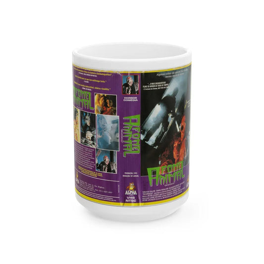 BRAIN DEAD FOME ANIMAL (VHS COVER) - White Coffee Mug-15oz-Go Mug Yourself