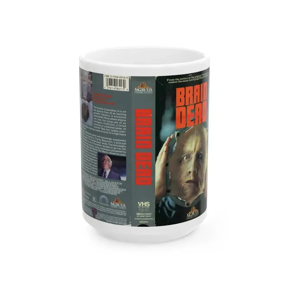 BRAIN DEAD (VHS COVER) - White Coffee Mug 15oz - Go Mug Yourself