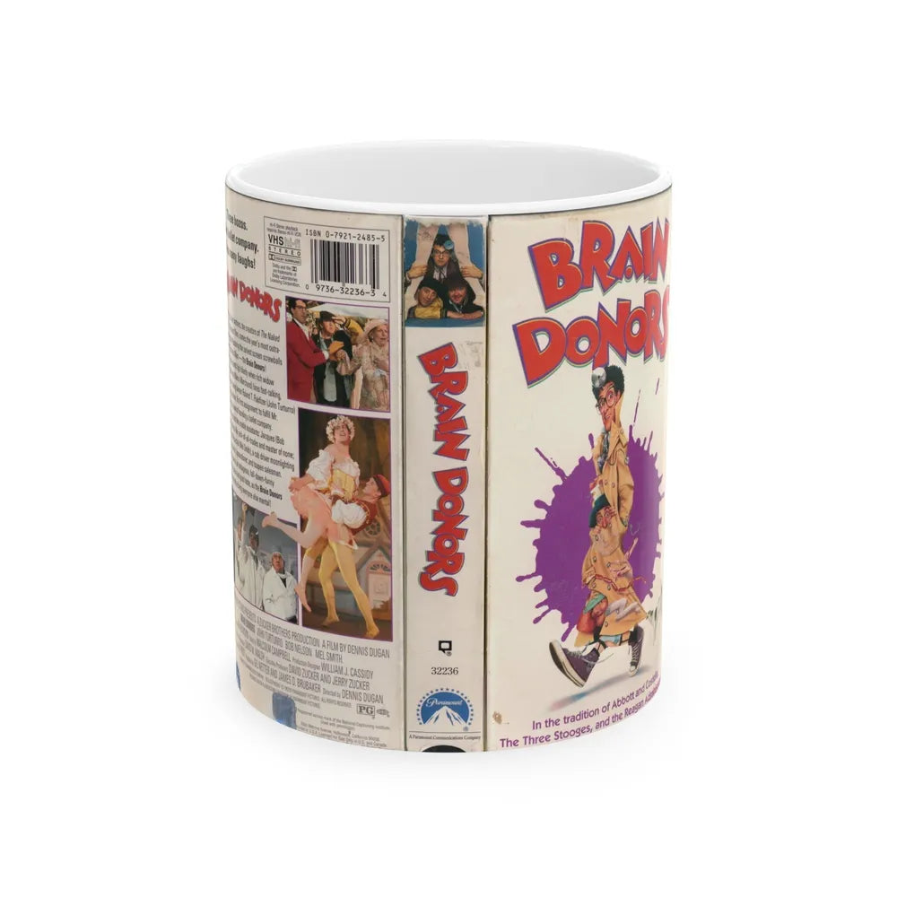 BRAIN DONORS (VHS COVER) - White Coffee Mug-11oz-Go Mug Yourself