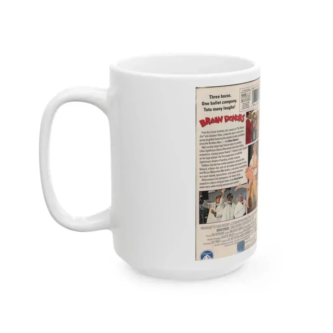 BRAIN DONORS (VHS COVER) - White Coffee Mug - Go Mug Yourself
