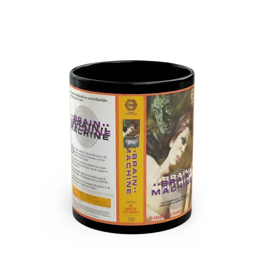 BRAIN MACHINE (VHS COVER) - Black Coffee Mug 11oz - Go Mug Yourself