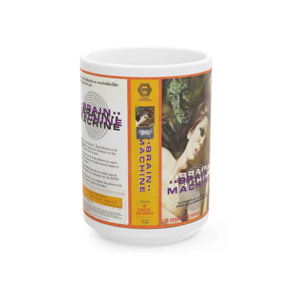 BRAIN MACHINE (VHS COVER) - White Coffee Mug-15oz-Go Mug Yourself