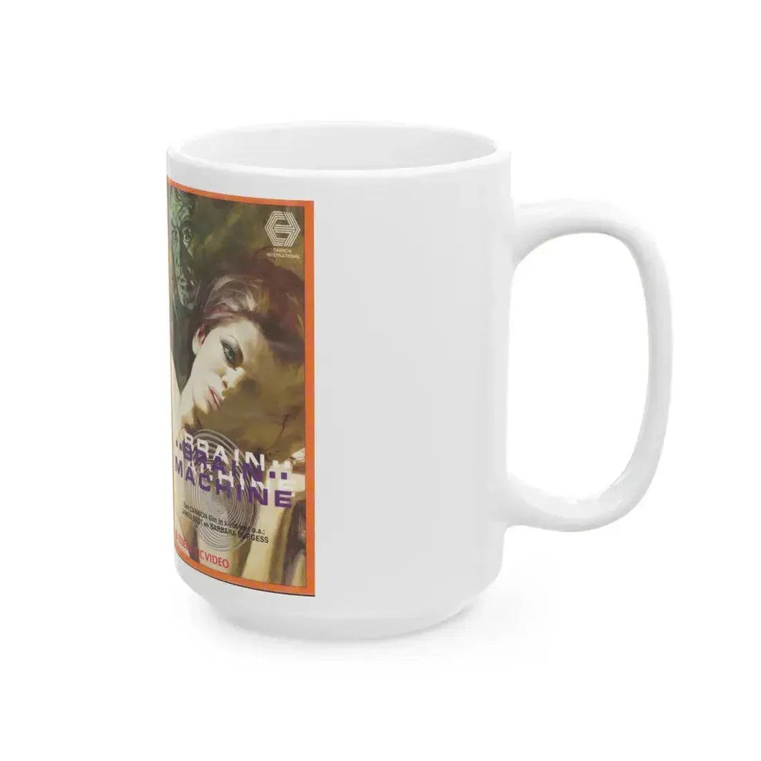 BRAIN MACHINE (VHS COVER) - White Coffee Mug - Go Mug Yourself