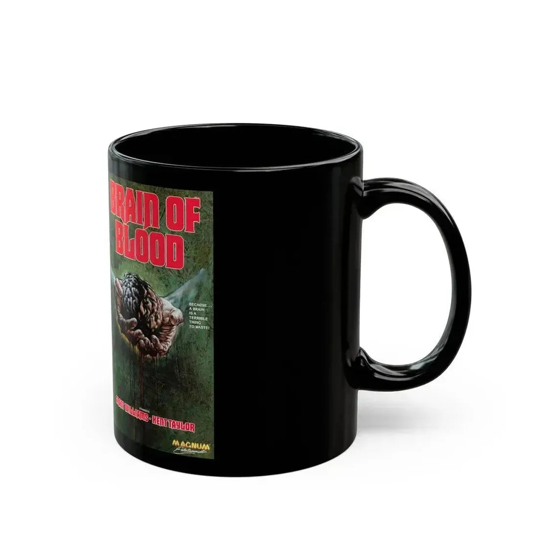 BRAIN OF BLOOD (VHS COVER) - Black Coffee Mug - Go Mug Yourself