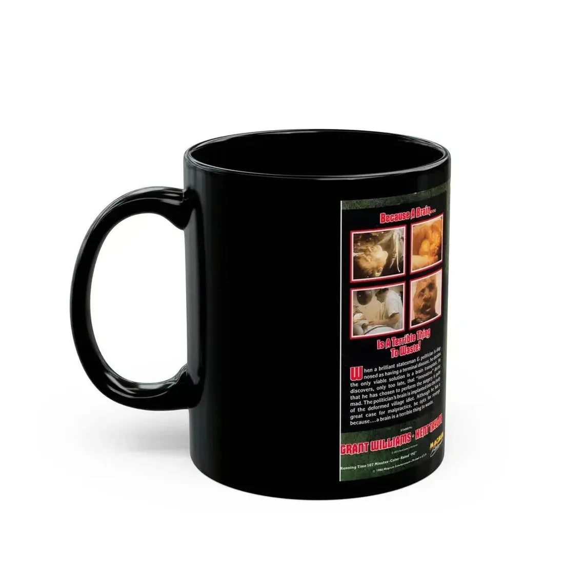 BRAIN OF BLOOD (VHS COVER) - Black Coffee Mug - Go Mug Yourself