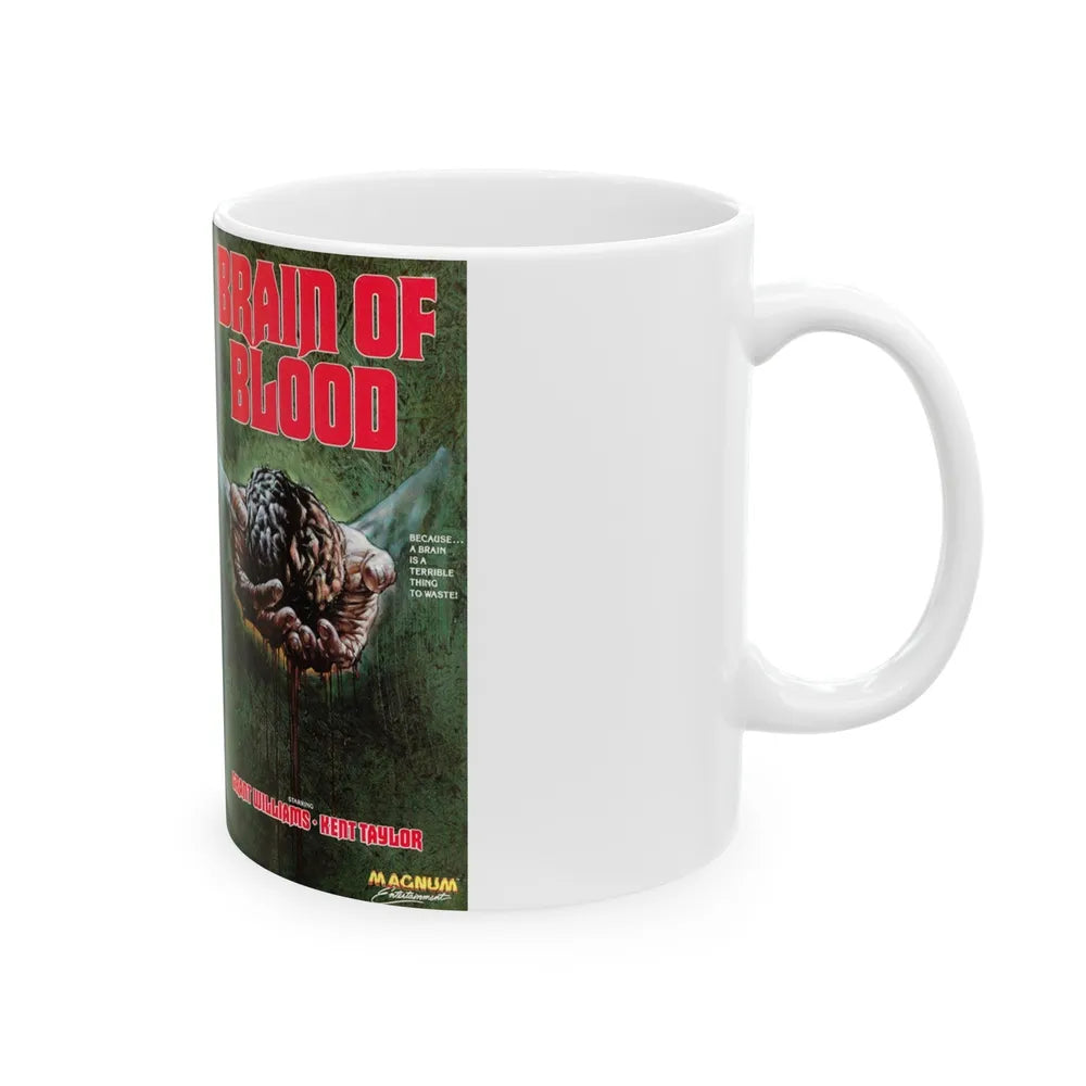 BRAIN OF BLOOD (VHS COVER) - White Coffee Mug-Go Mug Yourself