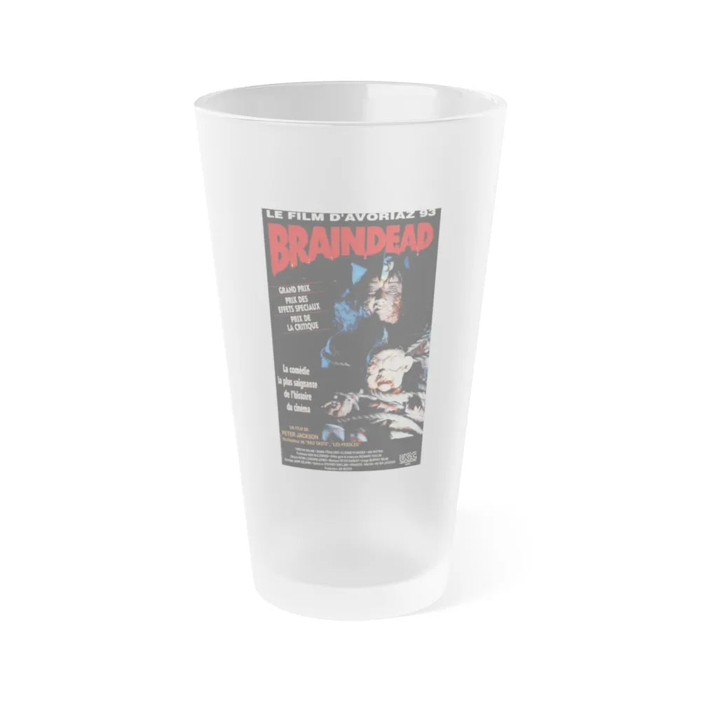 BRAINDEAD (DEAD ALIVE) - FRENCH 1992 Movie Poster - Frosted Pint Glass 16oz-16oz-Frosted-Go Mug Yourself