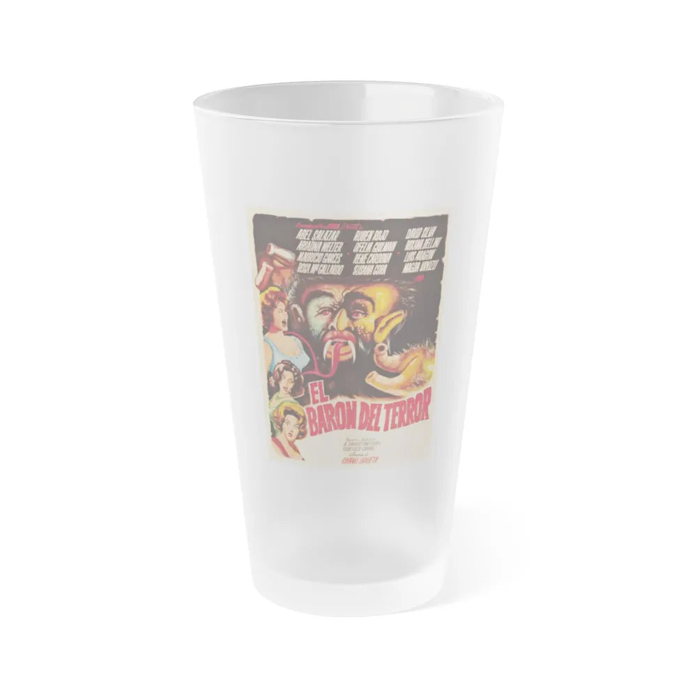 BRAINIAC (BARON OF TERROR) 1962 Movie Poster - Frosted Pint Glass 16oz-16oz-Frosted-Go Mug Yourself