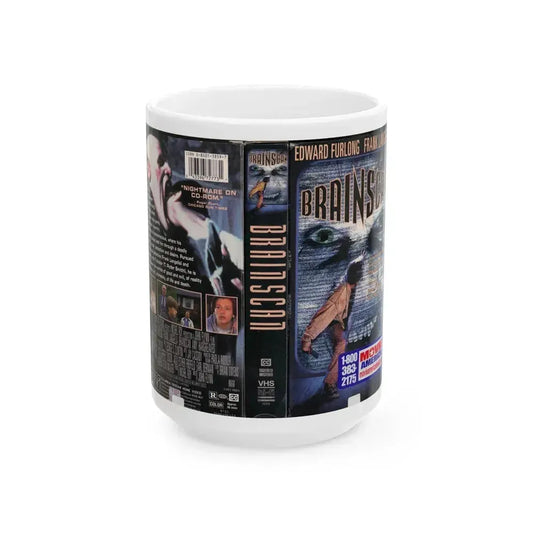 BRAINSCAN (VHS COVER) - White Coffee Mug 15oz - Go Mug Yourself