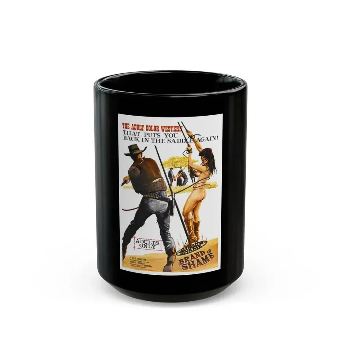 BRAND OF SHAME 1968 Movie Poster - Black Coffee Mug 15oz - Go Mug Yourself