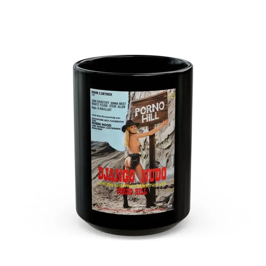 BRAND OF SHAME (NUDE DJANGO) 1968 Movie Poster - Black Coffee Mug 15oz - Go Mug Yourself