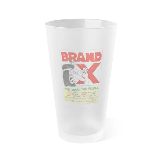 BRAND X 1970 Movie Poster - Frosted Pint Glass 16oz-16oz-Frosted-Go Mug Yourself