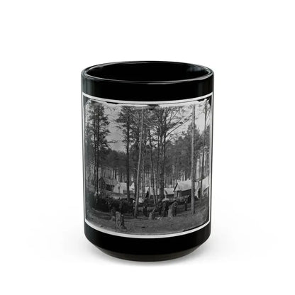Brandy Station, Va. Camp At Army Of The Potomac Headquarters; Zouaves In Foreground (U.S. Civil War) Black Coffee Mug 15oz - Go Mug Yourself