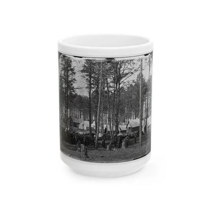 Brandy Station, Va. Camp At Army Of The Potomac Headquarters; Zouaves In Foreground (U.S. Civil War) White Coffee Mug 15oz - Go Mug Yourself