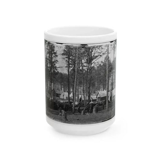 Brandy Station, Va. Camp At Army Of The Potomac Headquarters; Zouaves In Foreground (U.S. Civil War) White Coffee Mug 15oz - Go Mug Yourself