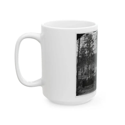 Brandy Station, Va. Camp At Army Of The Potomac Headquarters; Zouaves In Foreground (U.S. Civil War) White Coffee Mug - Go Mug Yourself