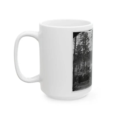 Brandy Station, Va. Camp At Army Of The Potomac Headquarters; Zouaves In Foreground (U.S. Civil War) White Coffee Mug - Go Mug Yourself