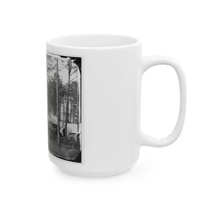 Brandy Station, Va. Camp At Army Of The Potomac Headquarters; Zouaves In Foreground (U.S. Civil War) White Coffee Mug - Go Mug Yourself