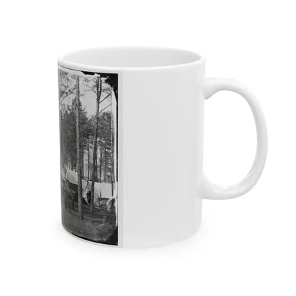 Brandy Station, Va. Camp At Army Of The Potomac Headquarters; Zouaves In Foreground (U.S. Civil War) White Coffee Mug - Go Mug Yourself