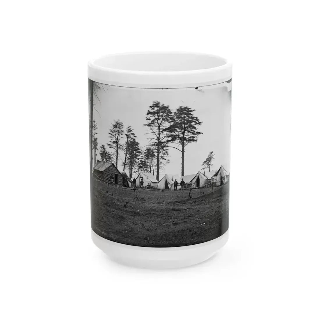 Brandy Station, Va. Chief Engineer's Camp; Another View (U.S. Civil War) White Coffee Mug 15oz - Go Mug Yourself